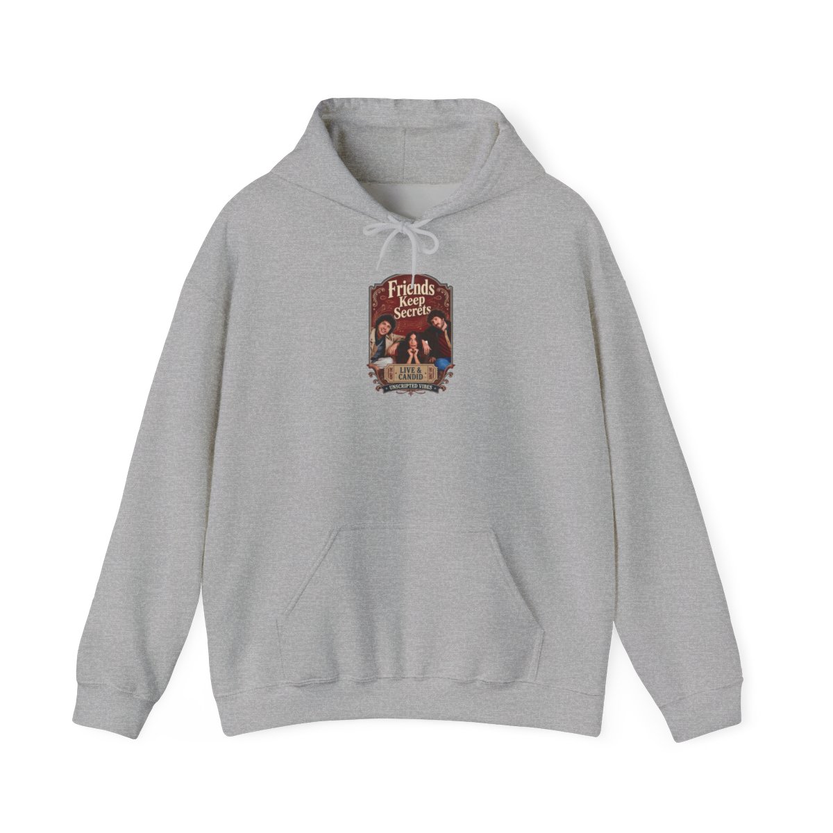 Friends Keep Secrets "Live & Candid." Hoodie - alternate angle 3, merchandise